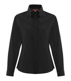 Coal Harbour L6017, Non-iron 100% Cotton Twill Ladies' Shirt, Black