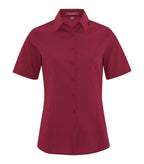 Coal Harbour L6021, Everyday Short Sleeve Woven Ladies' Shirt, Rich Red
