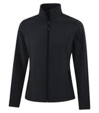 Coal Harbour L7603, Everyday Water Repellent Soft Shell Ladies' Jacket, Black Heather*