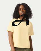 Alphabet A T-Shirt 9 inch calligraphy Black ink, Butter