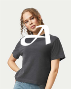 Alphabet A T-Shirt 9 inch calligraphy White ink, Pepper