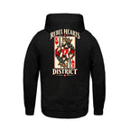 Rebel Hearts District Men's Hoodie — King of Hearts — Black — back