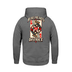 Rebel Hearts District Men's Hoodie — King of Hearts — Grey — back