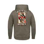 Rebel Hearts District Men's Hoodie — King of Hearts — Mushroom — back