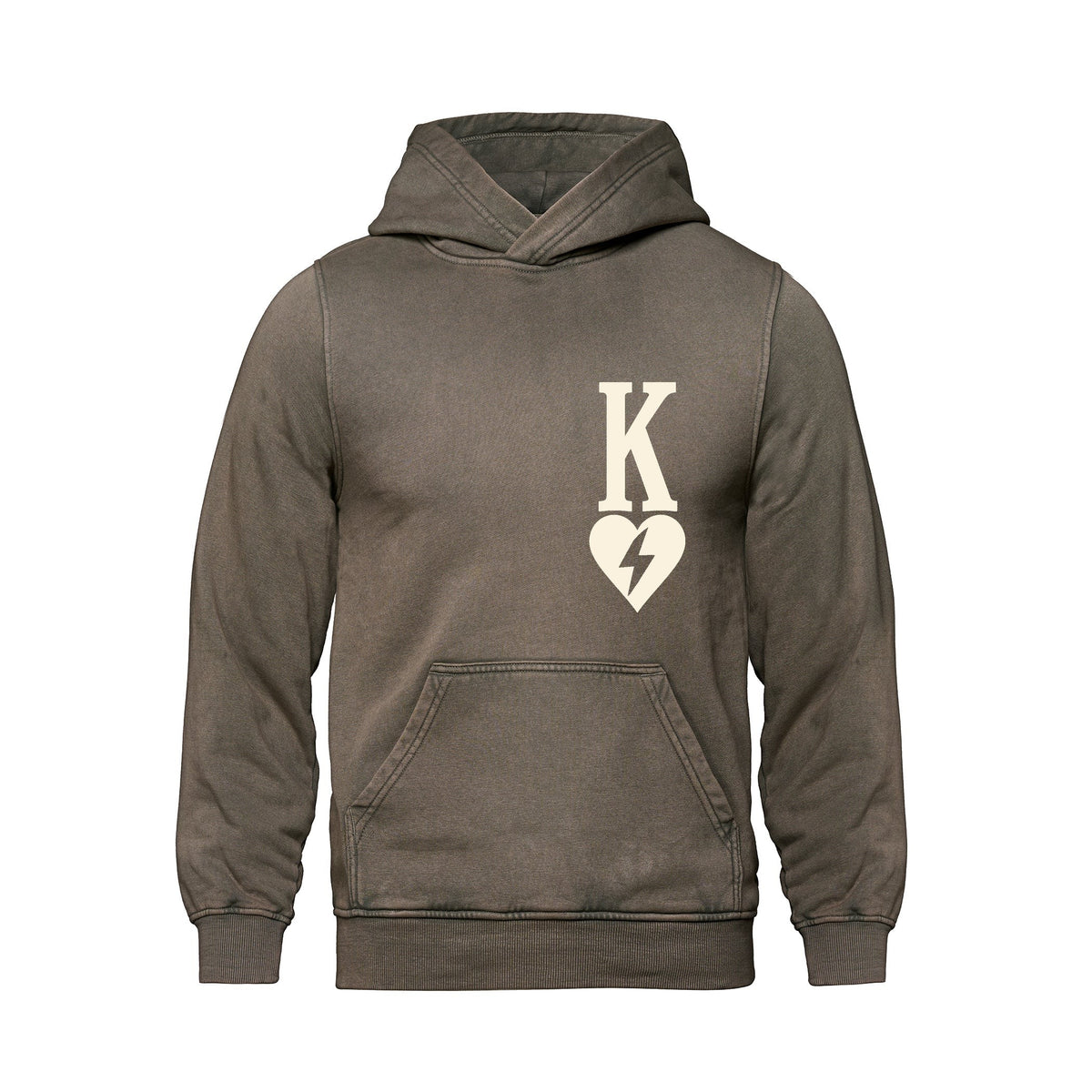 Rebel Hearts District Men's Hoodie — King of Hearts — Mushroom — front