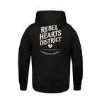 Rebel Hearts District Men's Hoodie — Black — back