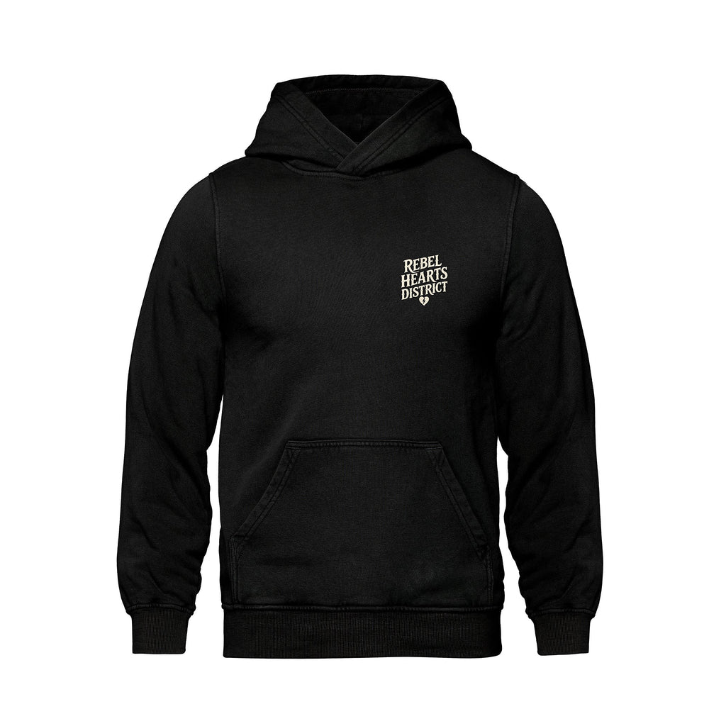 Rebel Hearts District Men's Hoodie — Black — front