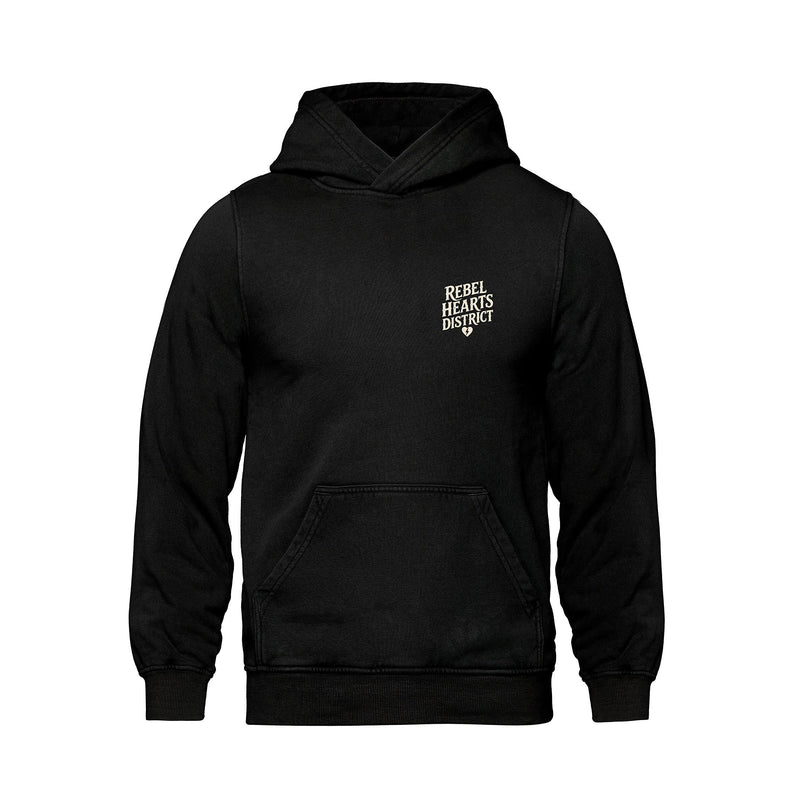 Rebel Hearts District Men's Hoodie — Black — front