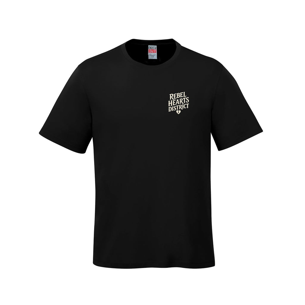 Rebel Hearts District Men's T-Shirt Black — front