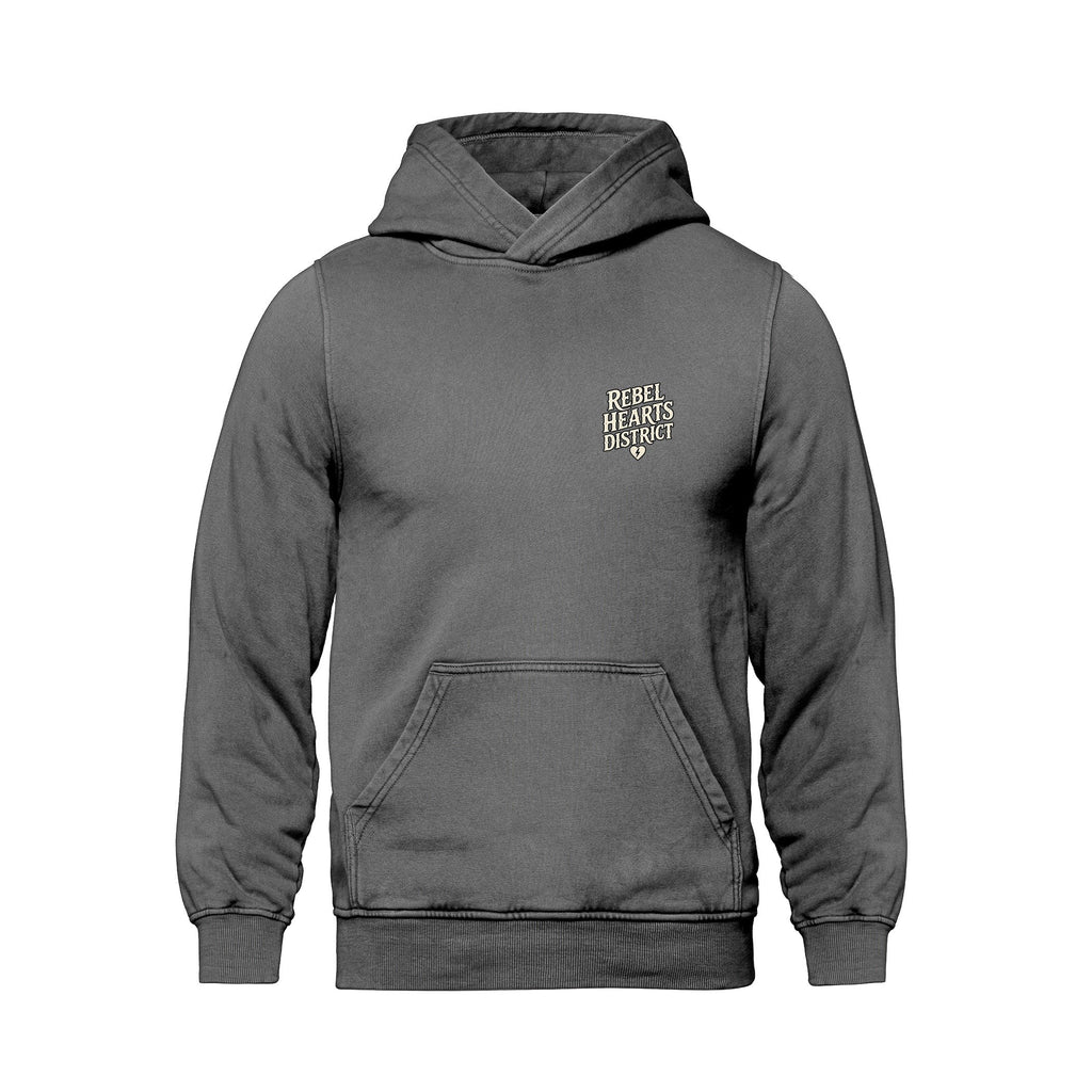 Rebel Hearts District Men's Hoodie — Grey — front