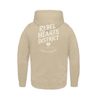 Rebel Hearts District Men's Hoodie — Ivory — back
