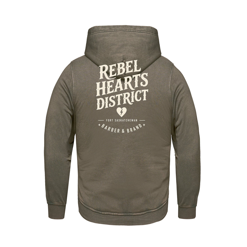 Rebel Hearts District Men's Hoodie — Mushroom — back