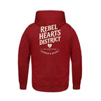 Rebel Hearts District Men's Hoodie — Red — back