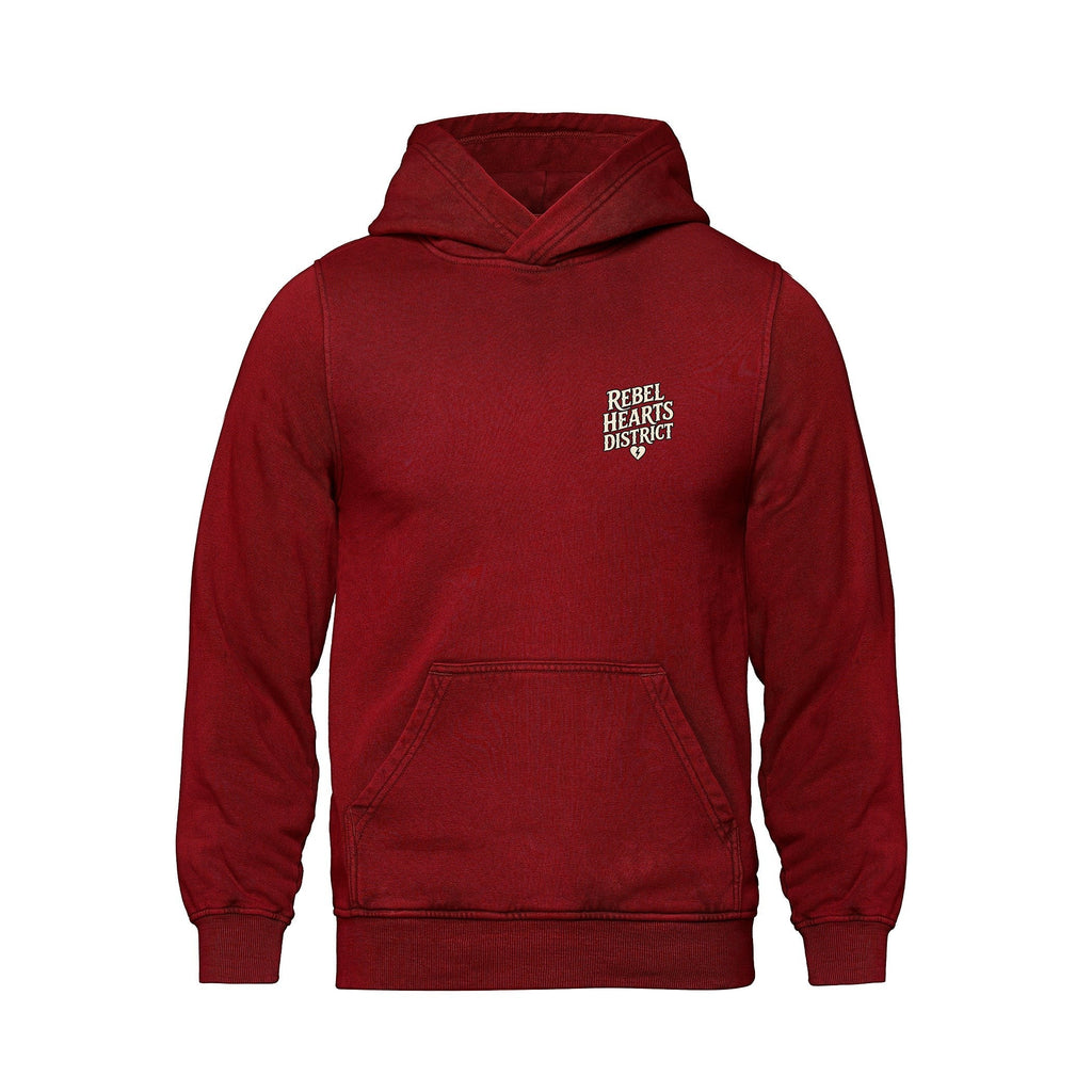 Rebel Hearts District Men's Hoodie — Red — front