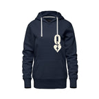 Rebel Hearts District Women's Hoodie — Queen of Hearts — Navy — front