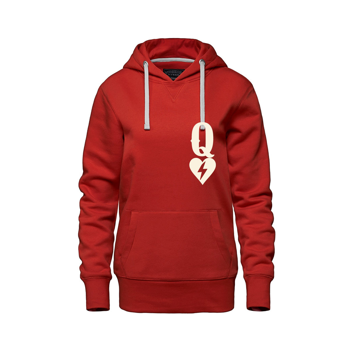 Rebel Hearts District Women's Hoodie — Queen of Hearts — Red — front
