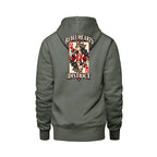 Rebel Hearts District Women's Hoodie — Queen of Hearts — Sage — back