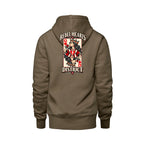 Rebel Hearts District Women's Hoodie — Queen of Hearts — Taupe — back