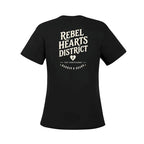 Rebel Hearts District Women's T-Shirt — Black — Back (mockup_womens_back_v2)