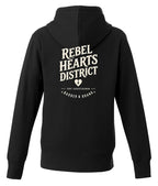 Rebel Hearts District Women's Hoodie — Black — back