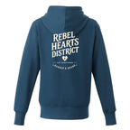 Rebel Hearts District Women's Hoodie — Blue — back