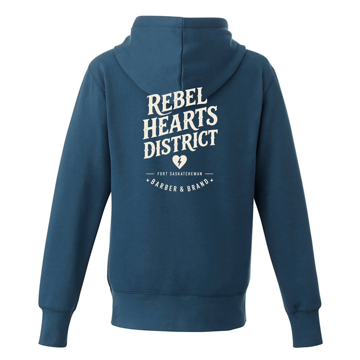 Rebel Hearts District Women's Hoodie — Blue — back
