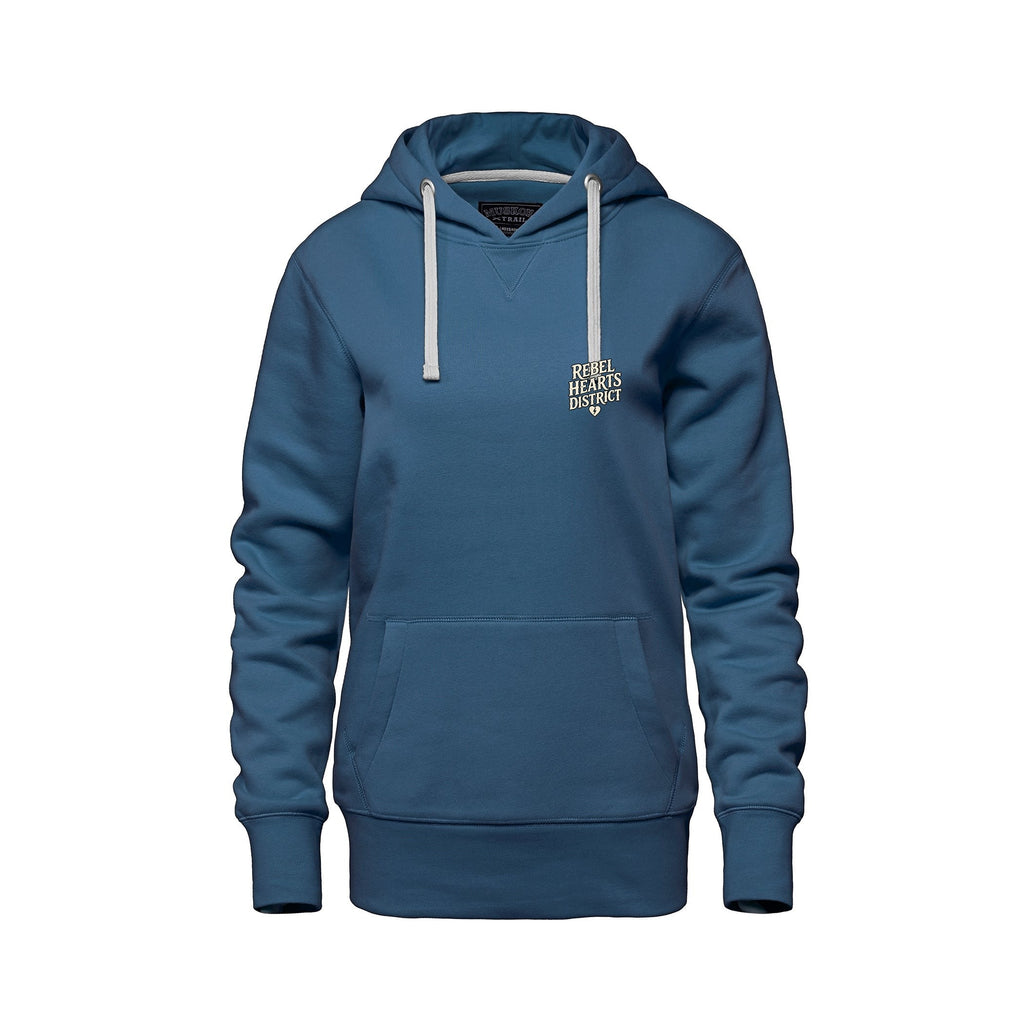Rebel Hearts District Women's Hoodie — Blue — front