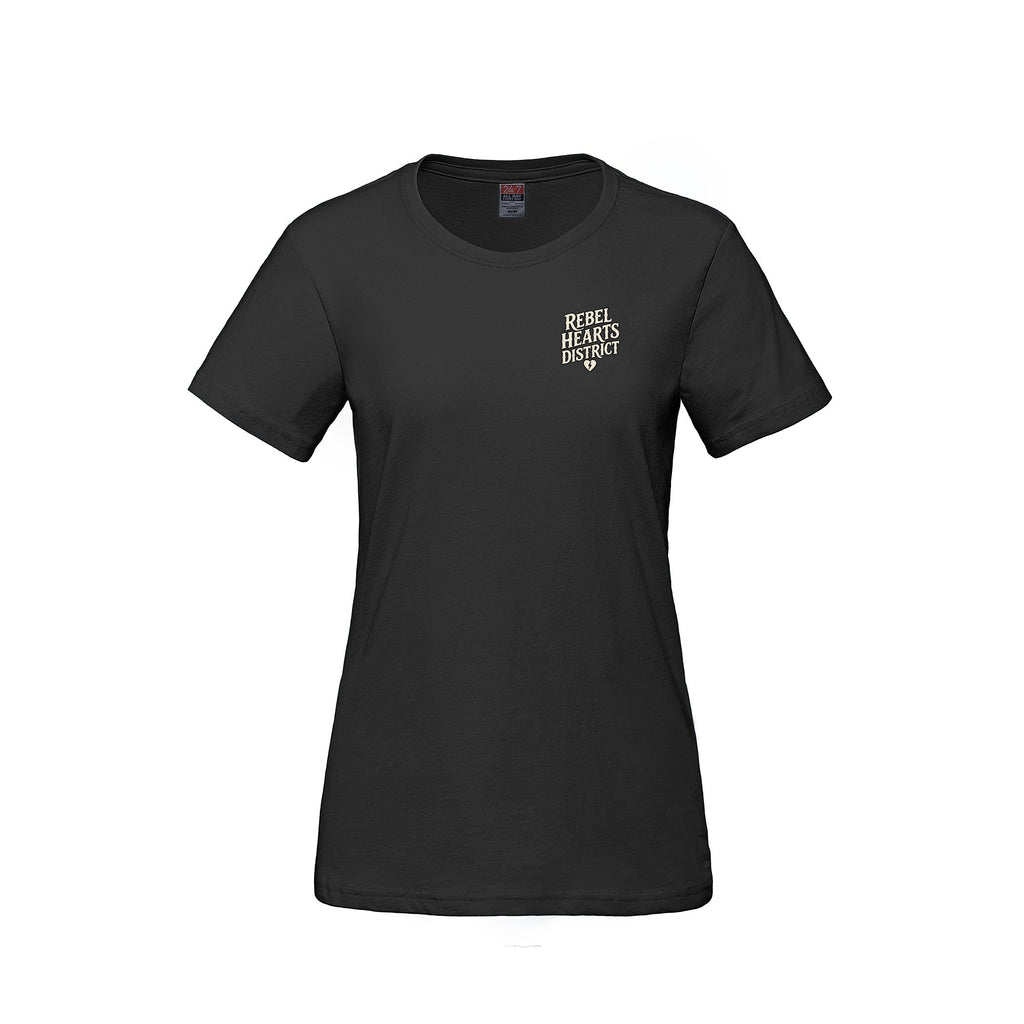 Rebel Hearts District Women's T-Shirt Black — front