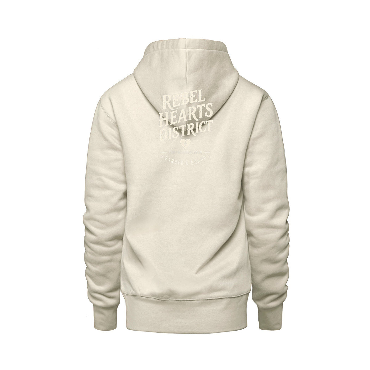Rebel Hearts District Women's Hoodie — Ivory — back