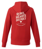Rebel Hearts District Women's Hoodie — Red — back