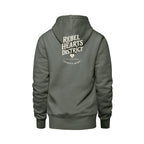 Rebel Hearts District Women's Hoodie — Sage — back