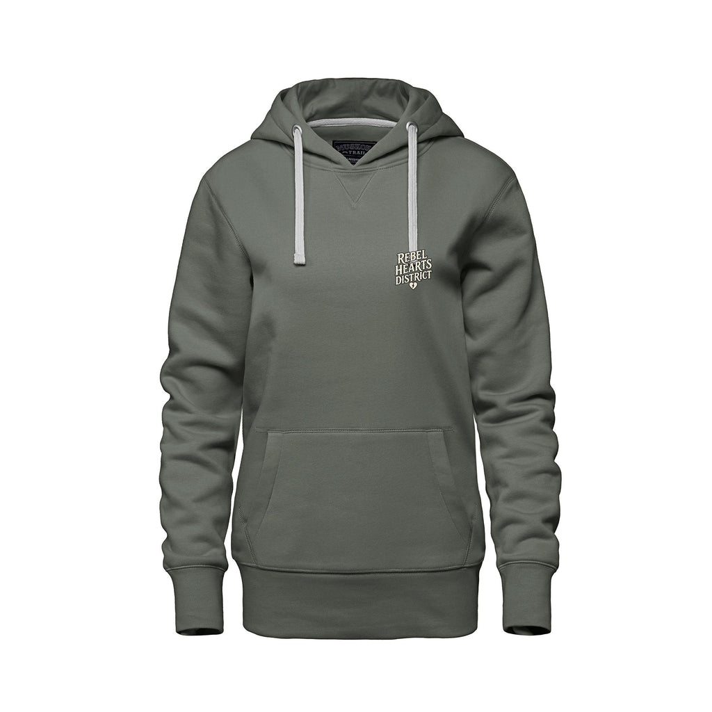 Rebel Hearts District Women's Hoodie — Sage — front