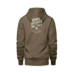 Rebel Hearts District Women's Hoodie — Taupe — back