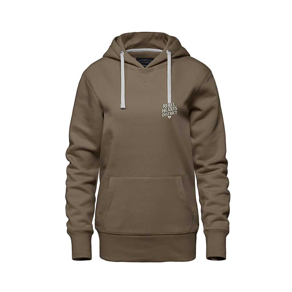 Rebel Hearts District Women's Hoodie — Taupe — front