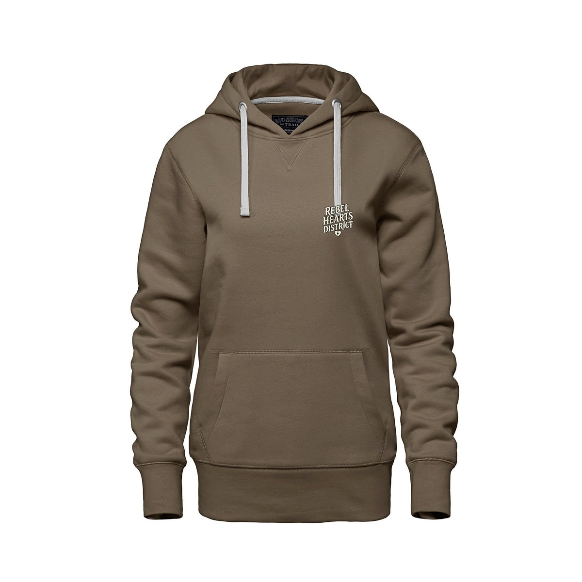 Rebel Hearts District Women's Hoodie — Taupe — front