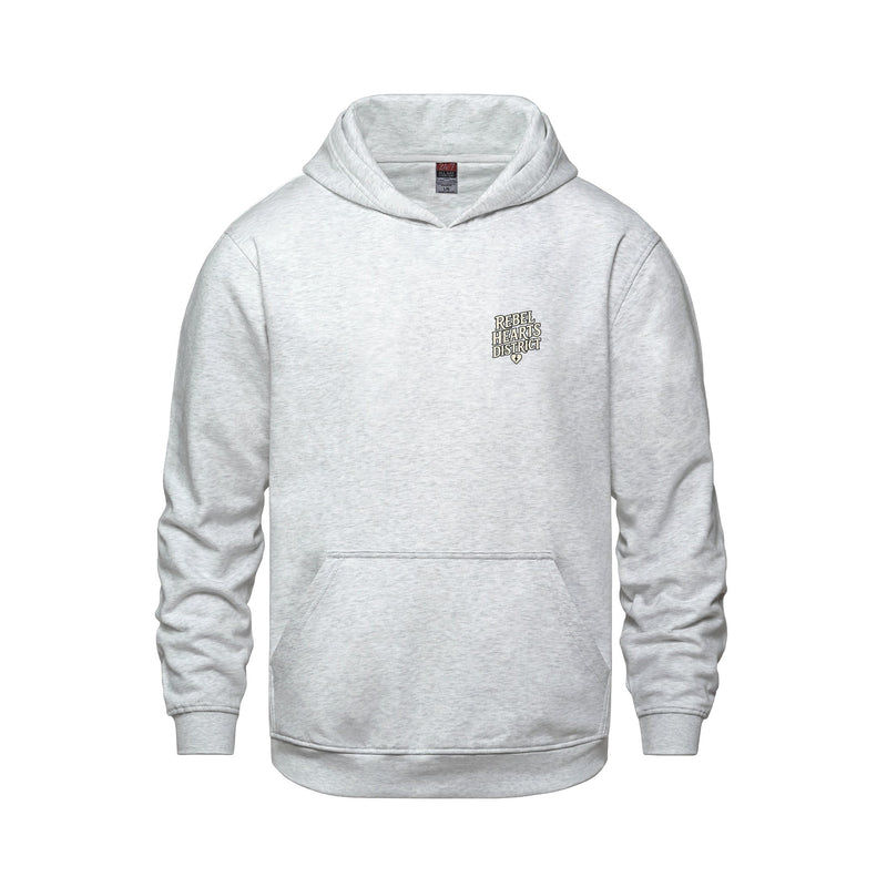 Rebel Hearts District Youth Hoodie — Ash — front