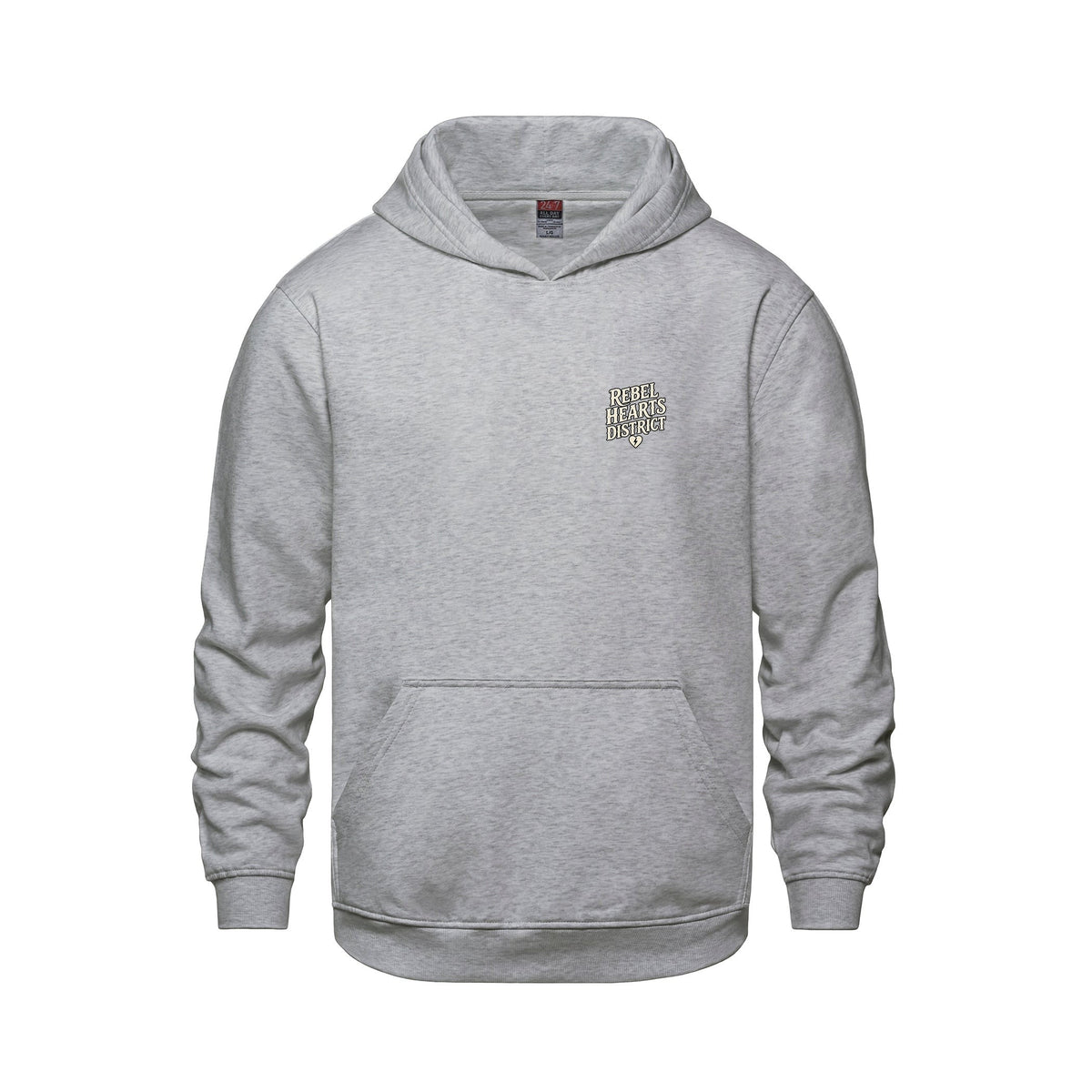 Rebel Hearts District Youth Hoodie — Athletic Grey — front