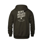 Rebel Hearts District Youth Hoodie — Brown — back