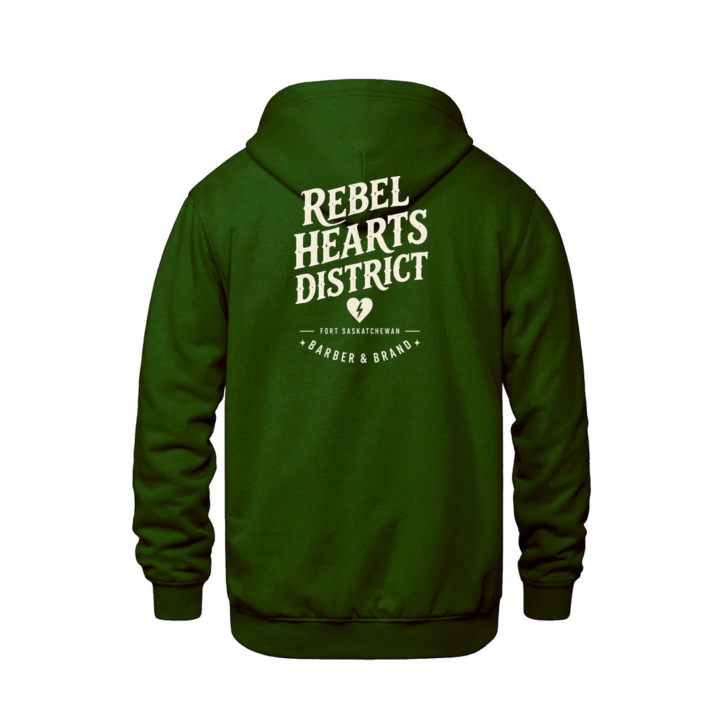 Rebel Hearts District Youth Hoodie — Forest Green — back