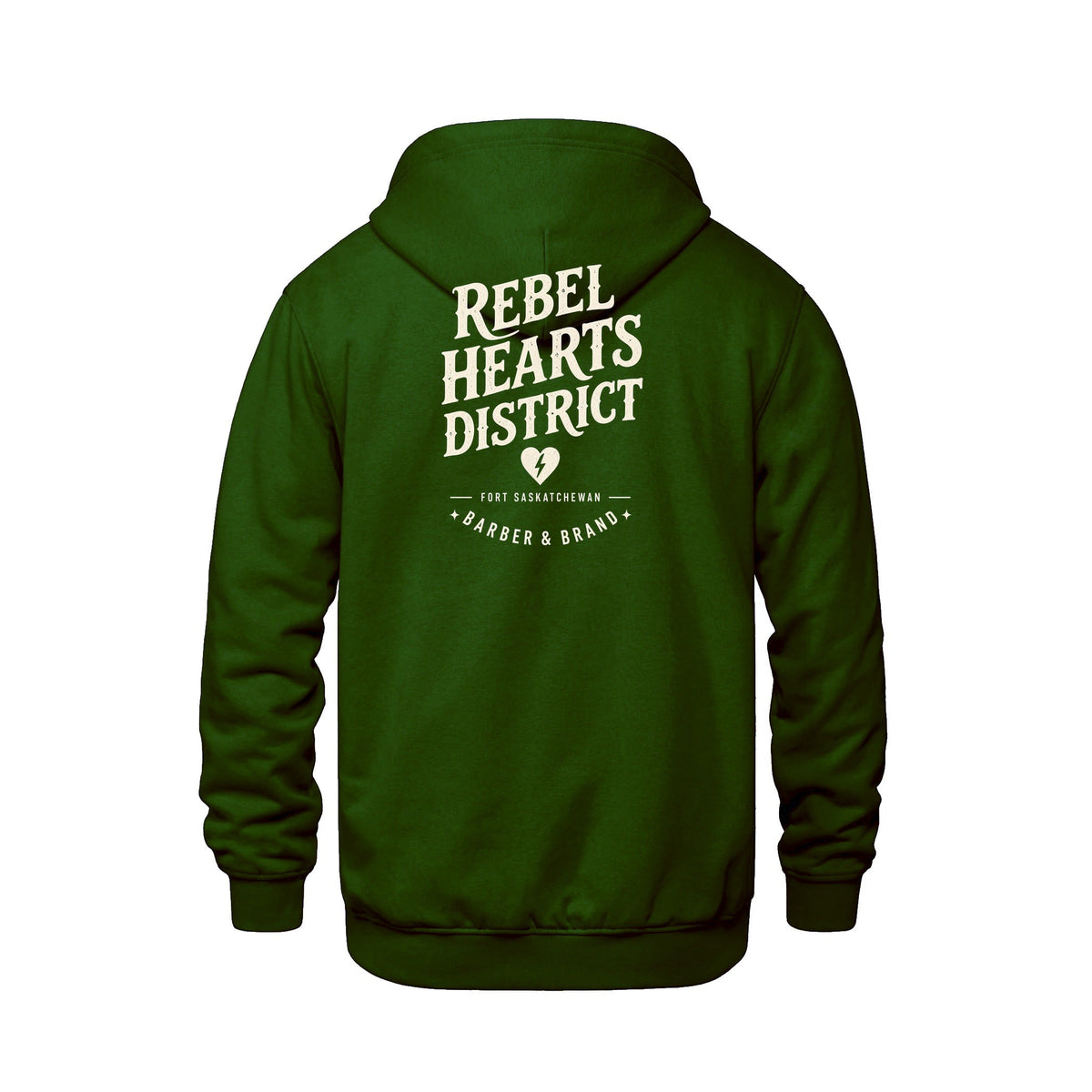 Rebel Hearts District Youth Hoodie — Forest Green — back