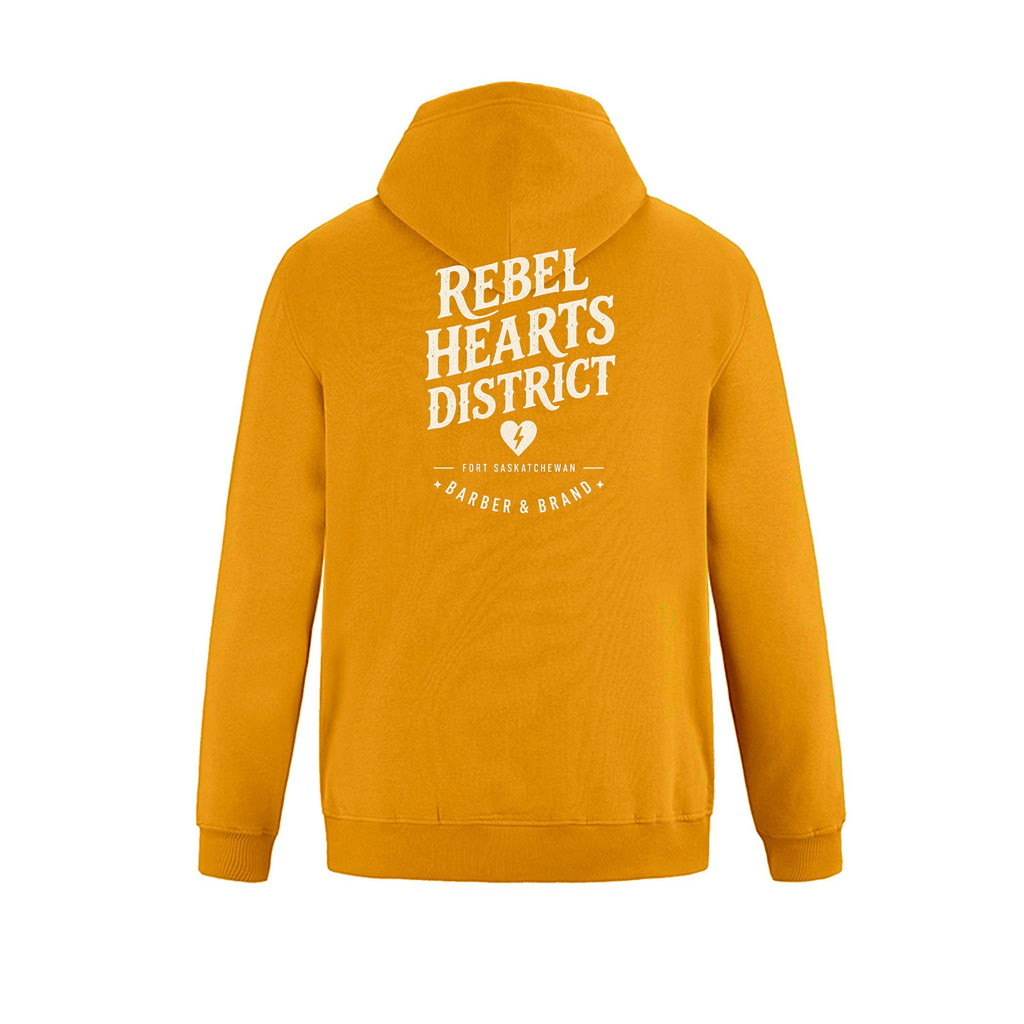 Rebel Hearts District Youth Hoodie — Gold — back