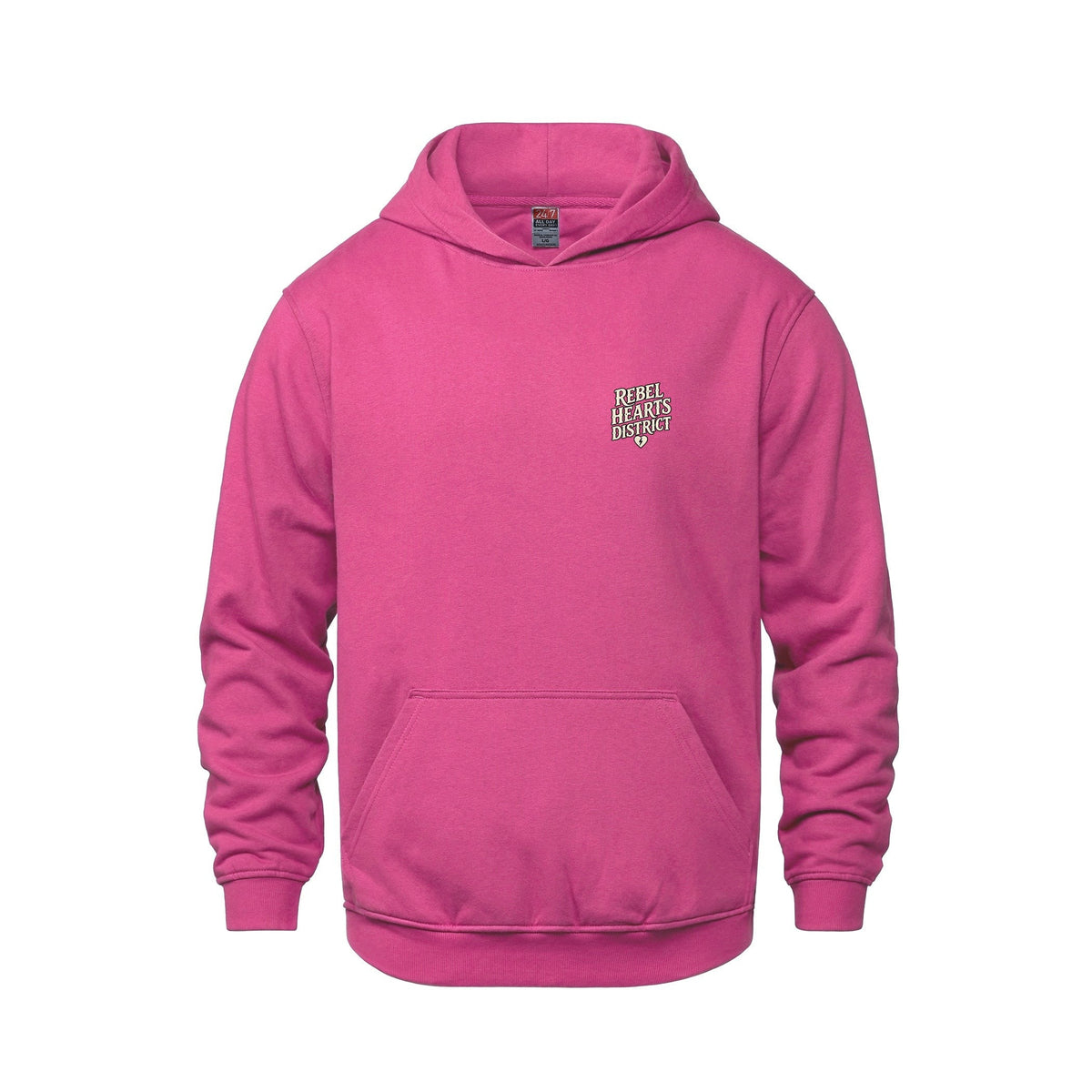 Rebel Hearts District Youth Hoodie — Heliconia — front