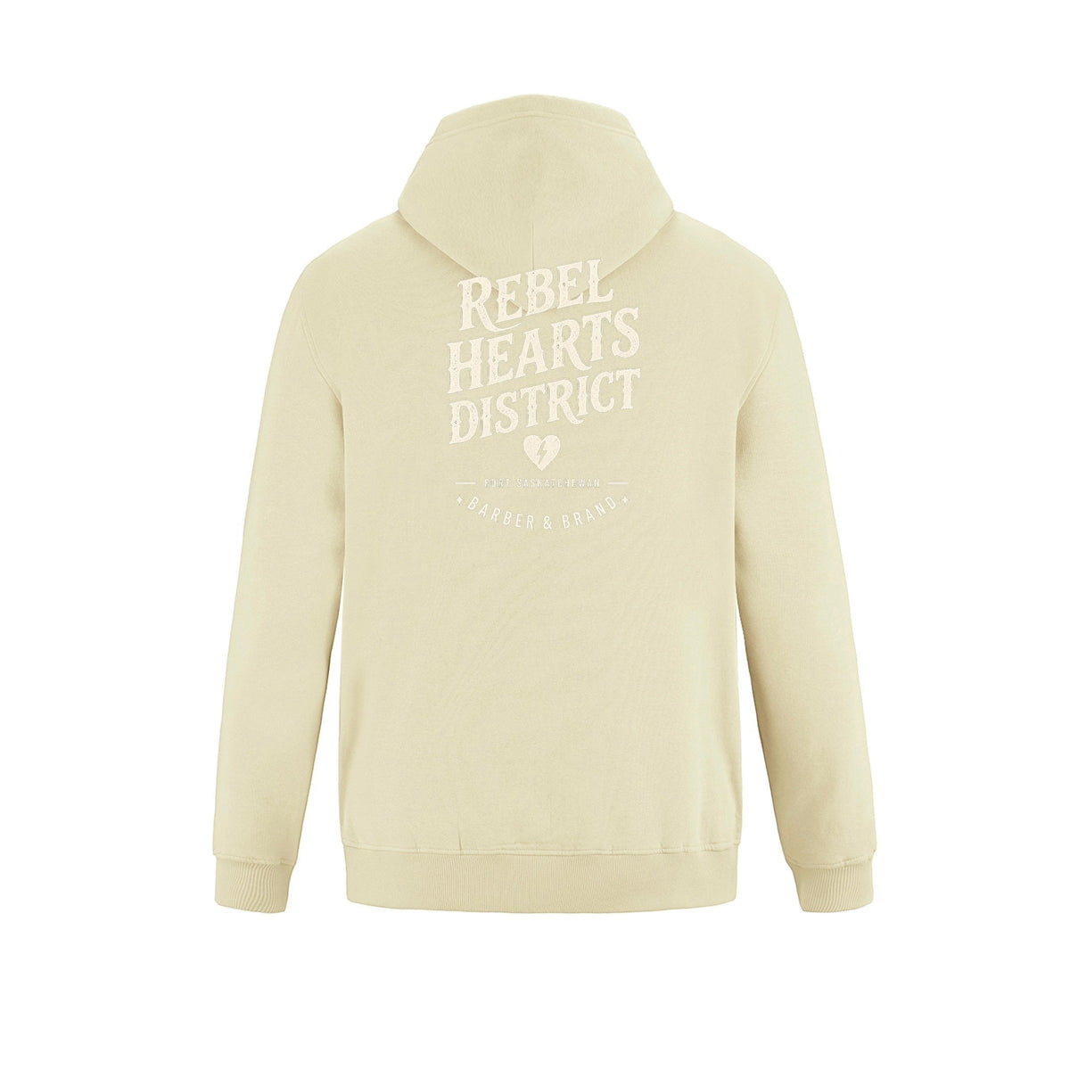 Rebel Hearts District Youth Hoodie — Ivory — back