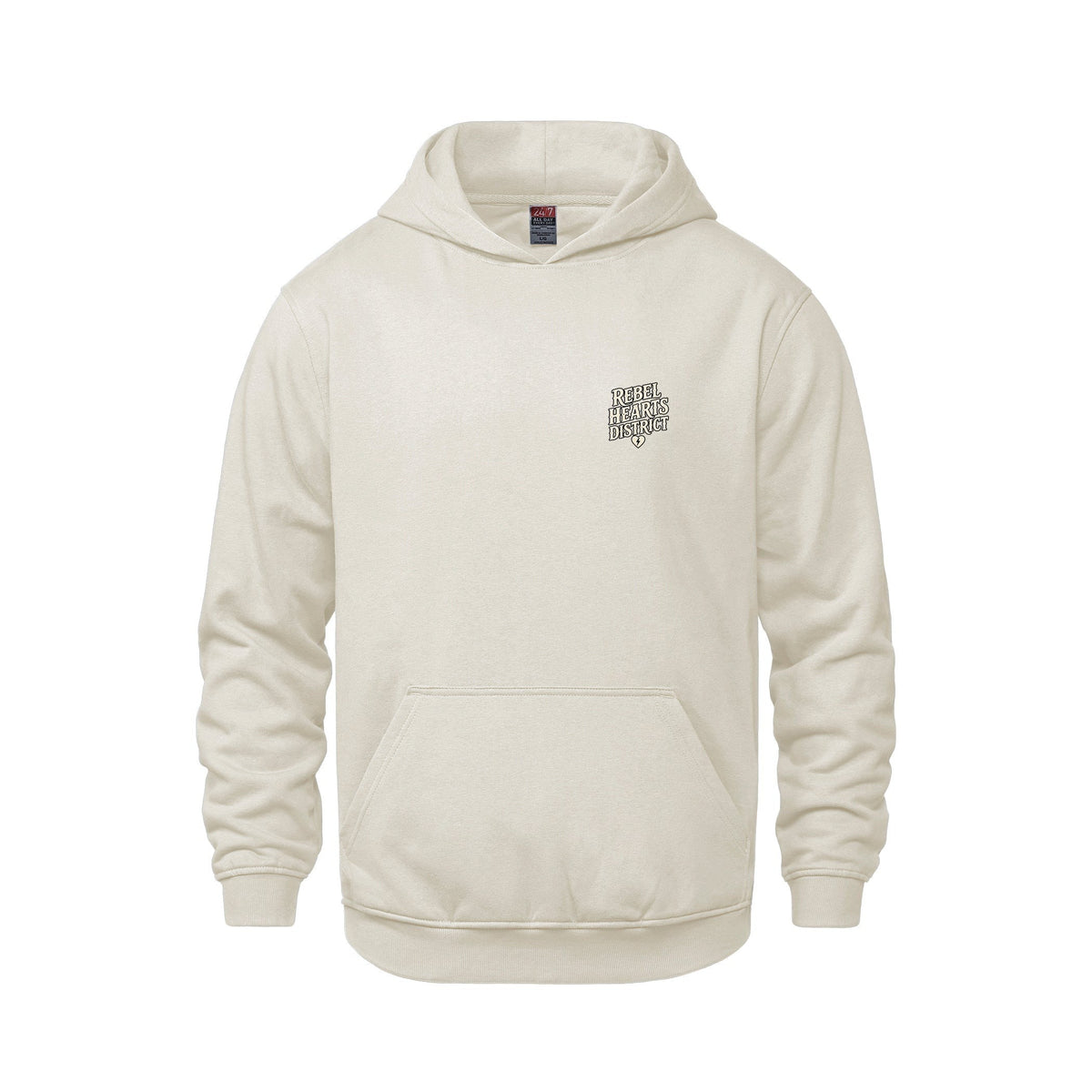 Rebel Hearts District Youth Hoodie — Ivory — front