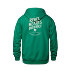 Rebel Hearts District Youth Hoodie — Kelly Green — back