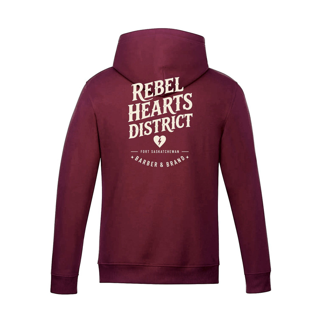 Rebel Hearts District Youth Hoodie — Maroon — back