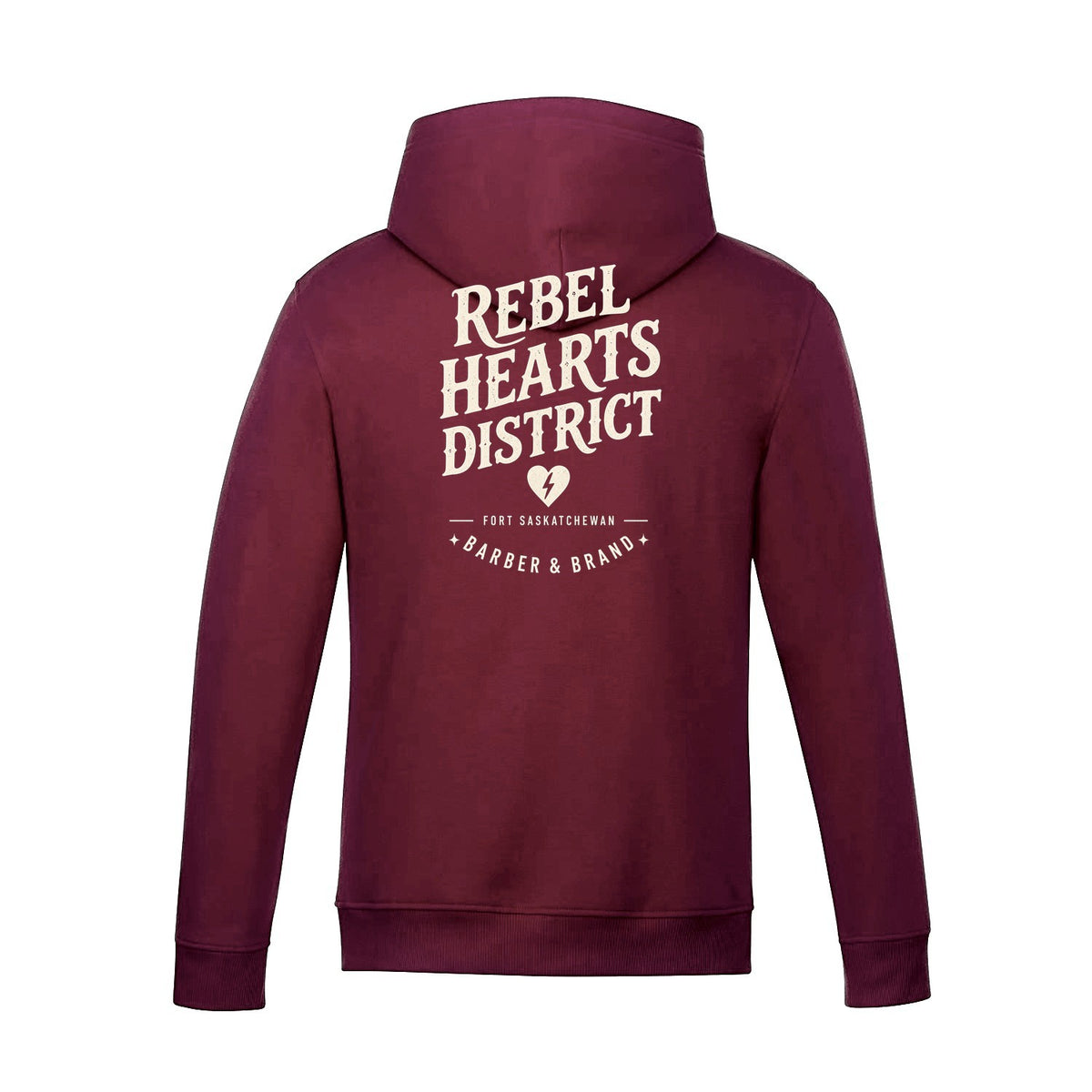 Rebel Hearts District Youth Hoodie — Maroon — back
