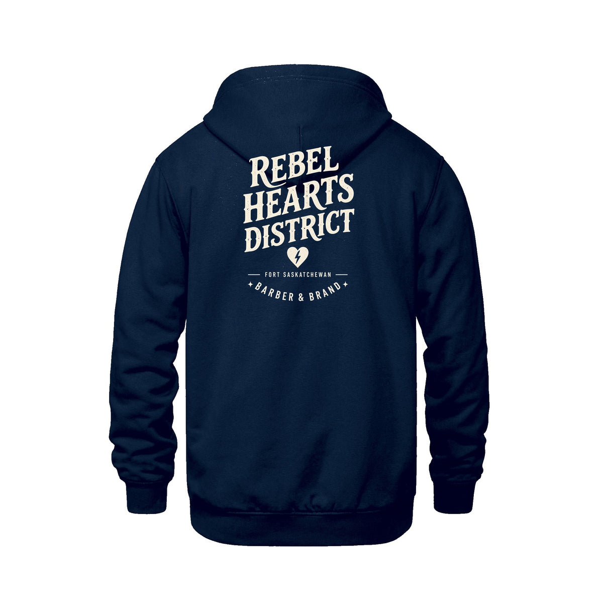 Rebel Hearts District Youth Hoodie — Navy — back