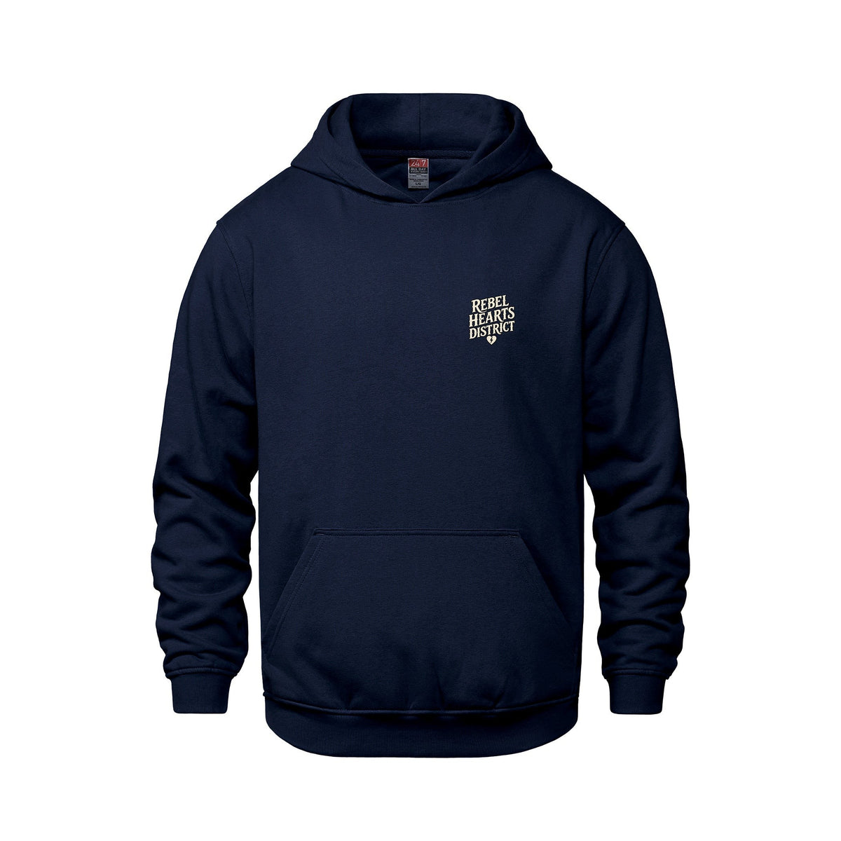 Rebel Hearts District Youth Hoodie — Navy — front