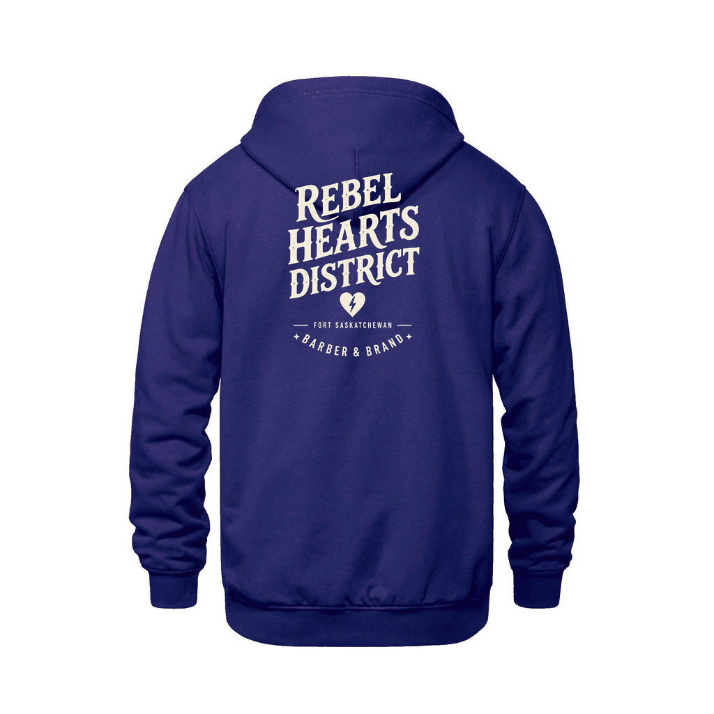 Rebel Hearts District Youth Hoodie — Purple — back